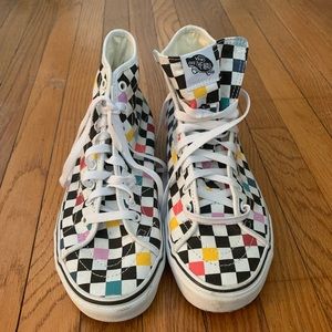 Vans x Madewell Checkered Hi-Top Sneakers